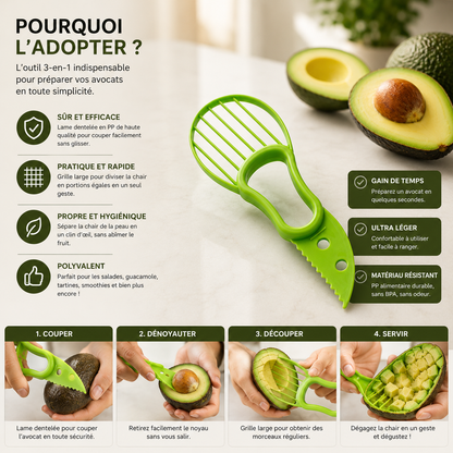 AvocaPro™ | Coupe-Avocat 3-en-1