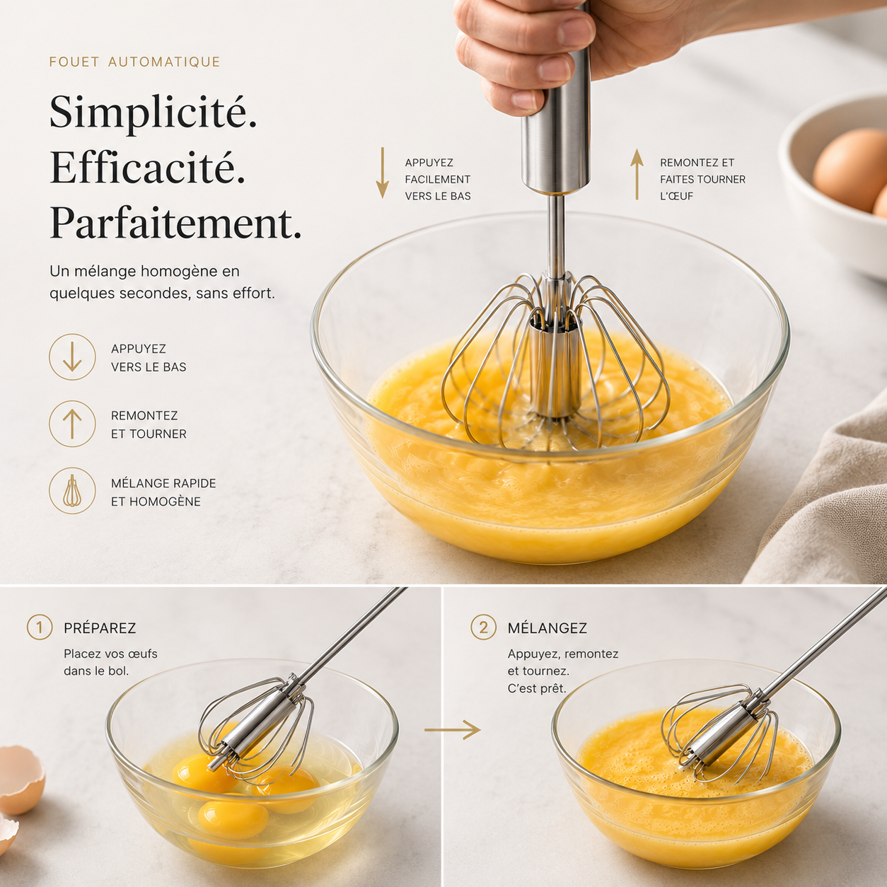 RapidWhisk™ | Fouet Auto-Rotatif