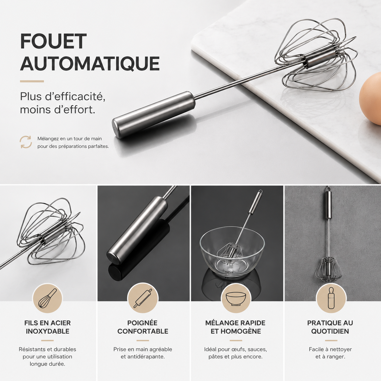RapidWhisk™ | Fouet Auto-Rotatif